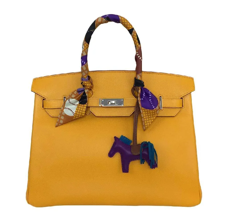 Hermes Birkin Bags with Hand - Stitched Detailing for Artisanal AppealHermès Birkin Bag 35 Jaune Candy Collection