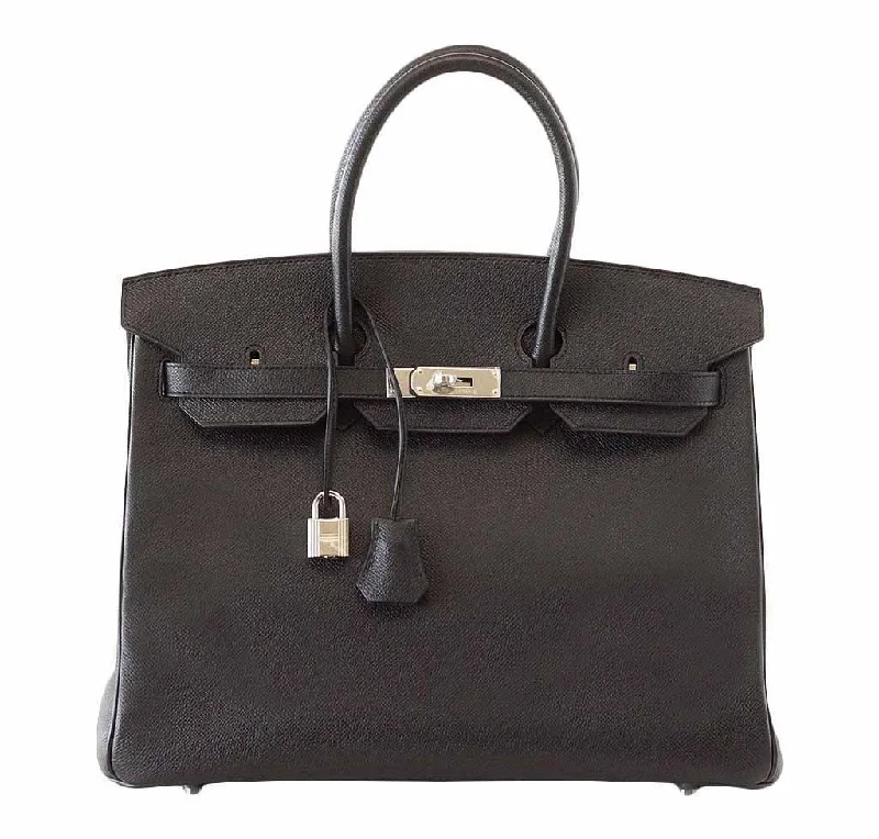 Hermes Birkin Bags with a Magnetic - Closure Interior PocketHermès Birkin 35 Jet Black Bag PHW