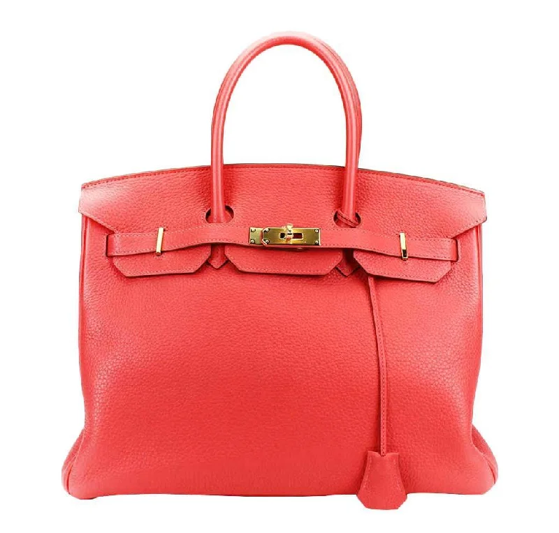 Hermes Birkin Bags with Custom - Engraved Hardware for PersonalizationHermès Birkin 35 Rose Jaipur Bag PHW