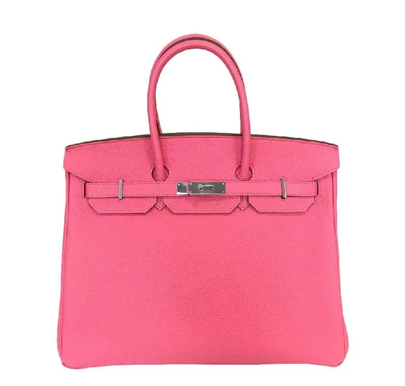 Hermes Birkin Bags with a Contrast - Stitched Handle for Added StyleHermès Birkin 35 Rose Lipstick PHW