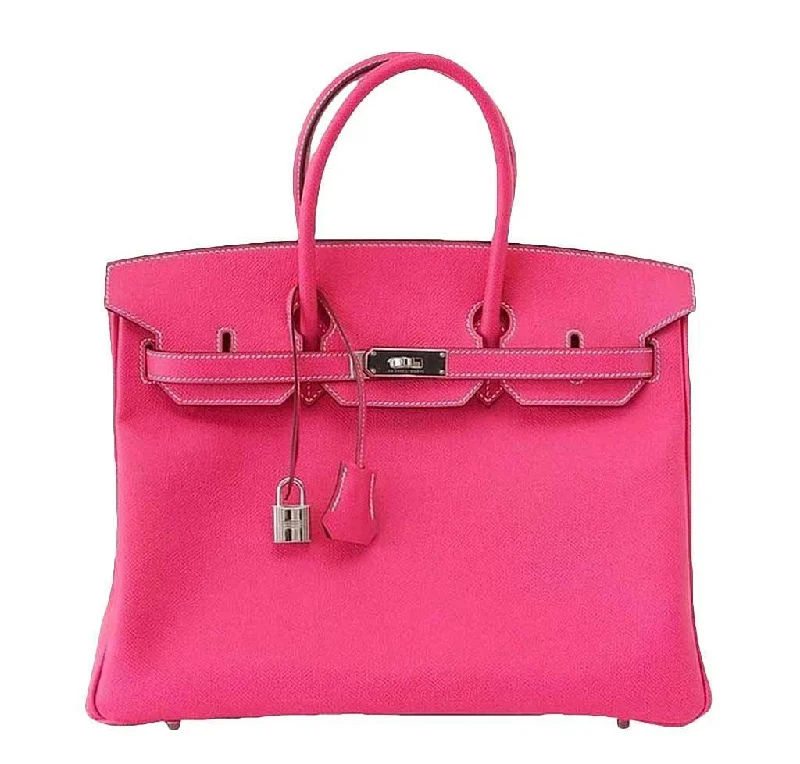 Hermes Birkin Bags with a Hidden Magnetic Closure for Discreet SecurityHermès Birkin 35 Rose Tyrien Pink Bag PHW