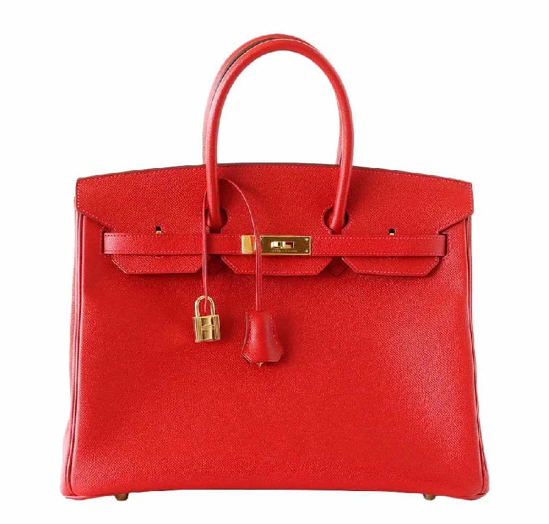 Hermes Birkin Bags in a Rare Lilac Shade for a Stand - Out LookHermès Birkin 35 Rouge Casaque Epsom Bag GHW