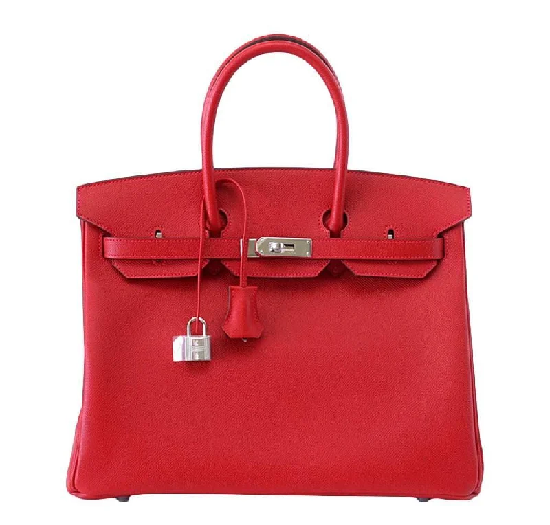 Hermes Birkin Bags with a Gold - Plated Lock and Key SetHermès Birkin 35 Rouge Casaque Epsom Bag PHW