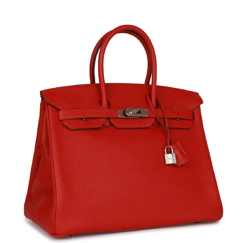 Hermes Birkin Bags with a Detachable Mirror Pocket InsideHermes Birkin 35 Rouge de Coeur Togo Palladium Hardware