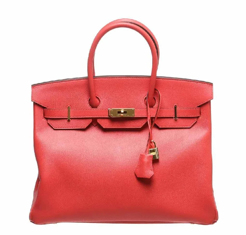 Hermes Birkin Bags in a Neutral Taupe Color for VersatilityHermès Birkin 35 Rouge Pivoine Bag GHW