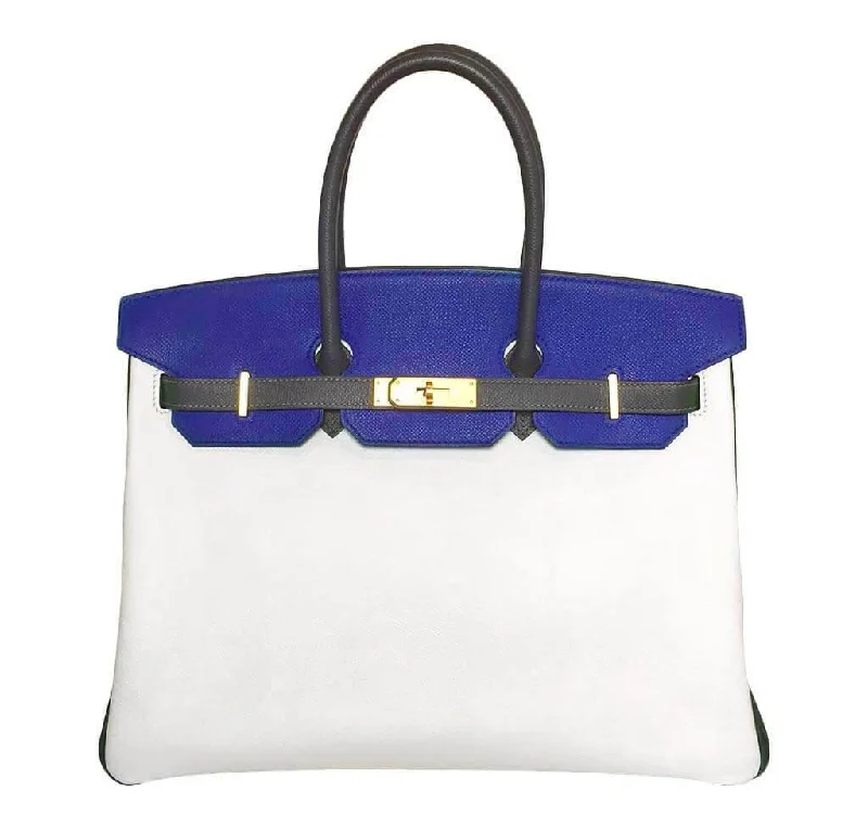 Hermes Birkin Bags with a Leather - Bound Handle for DurabilityHermès Birkin 35 Tri-Color Epsom Special Order Bag