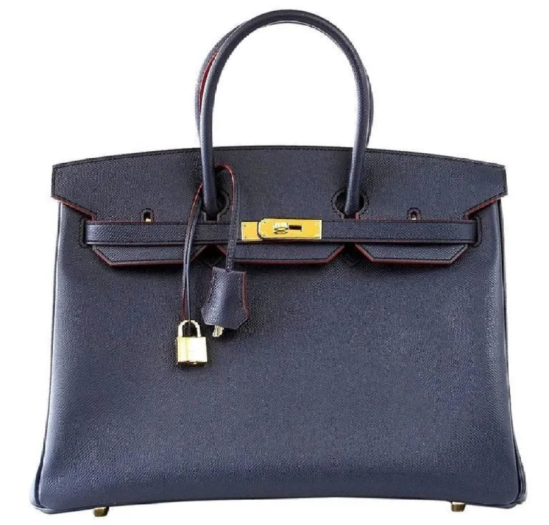 Hermes Birkin Bags with a Snap - Fastened Front Pocket for Easy AccessHermès Birkin 35 Two-Tone Limited Edition Epsom Bag