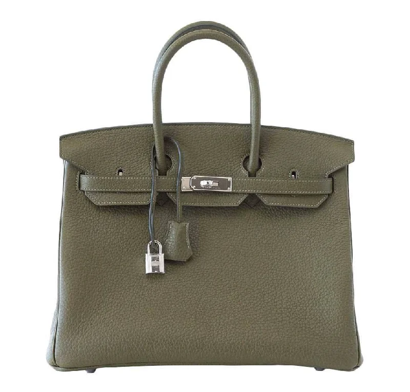 Hermes Birkin Bags in a Light Beige for a Soft and Sophisticated AestheticHermès Birkin 35 Vert Veronese Fjord Bag