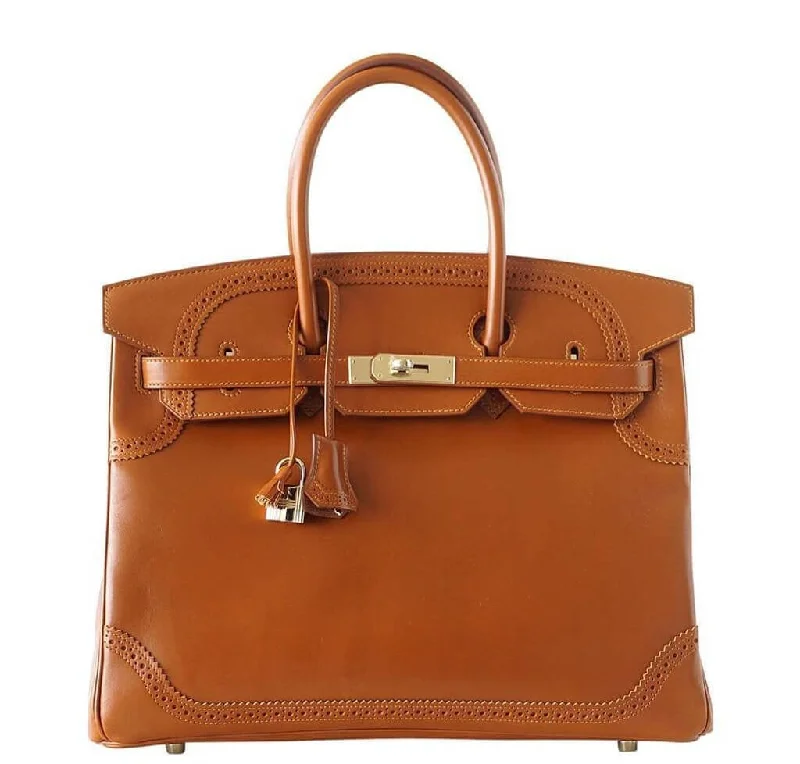 Hermes Birkin Bags with a Magnetic - Closure Interior PocketHermès Ghillies Birkin Fauve 35cm Bag