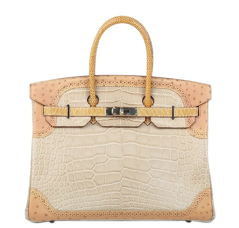 Hermes Birkin Bags in a Pale Mint Green for a Fresh and Refreshing LookHermès Ghillies Birkin 35 Tri-Color Alligator Bag