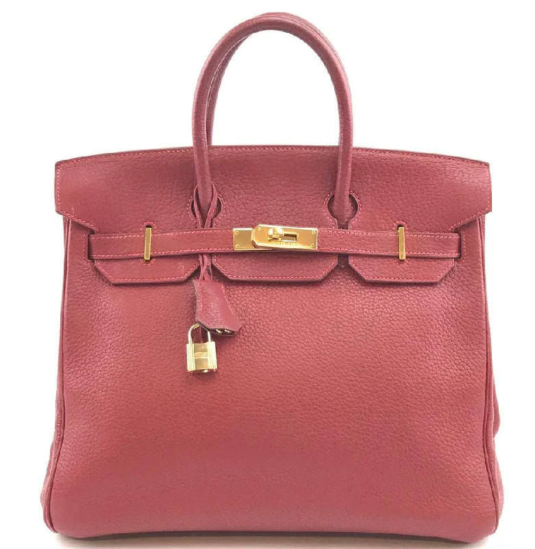 Hermes Birkin Bags with a Contrast - Stitched Handle for Added StyleHermès Birkin Hac 32 32cm Cm Handbag Hand Tote Red Clemence Leather Satchel