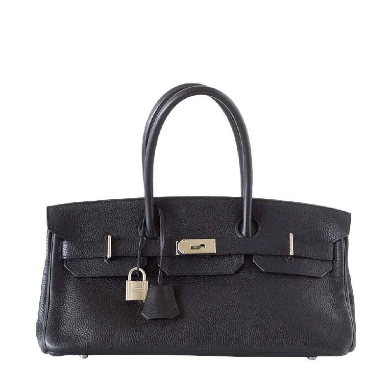 Hermes Birkin Bags with a Hand - Painted Monogram DesignHermès Birkin JPG Shoulder Bag Black