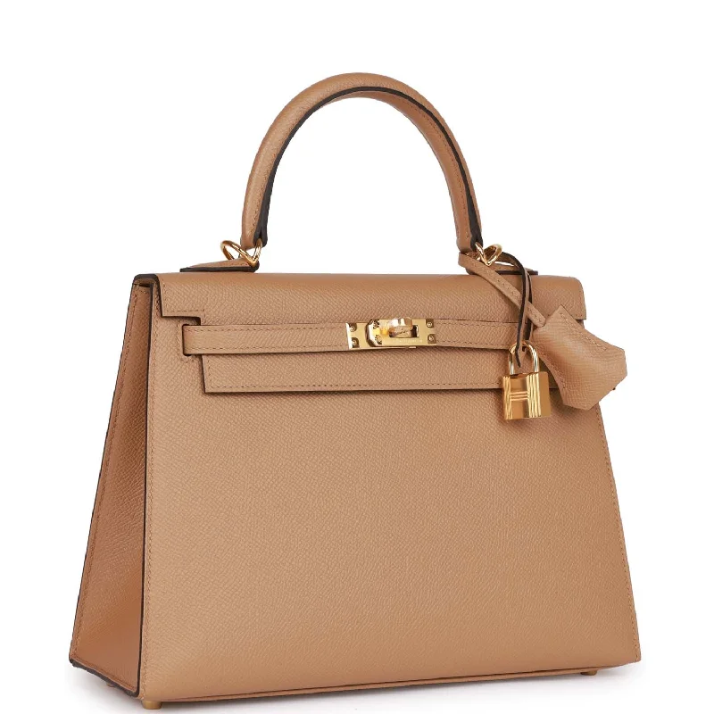 ·Hermes Kelly Sellier 25 Chai Epsom Gold Hardware