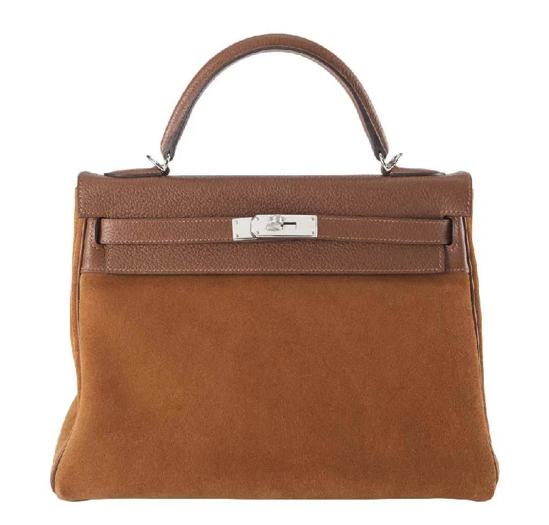 Hermès Kelly Bags with a key - lock and keychain setHermès Kelly 32 Fauve Grizzly Bag - Limited Edition