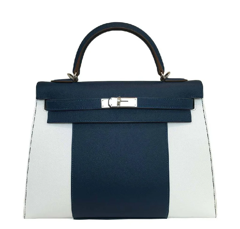 Hermès Kelly Bags in a deep emerald green for a regal lookHermès Kelly 32 Flag Sellier Bag Bi-Color Limited Edition