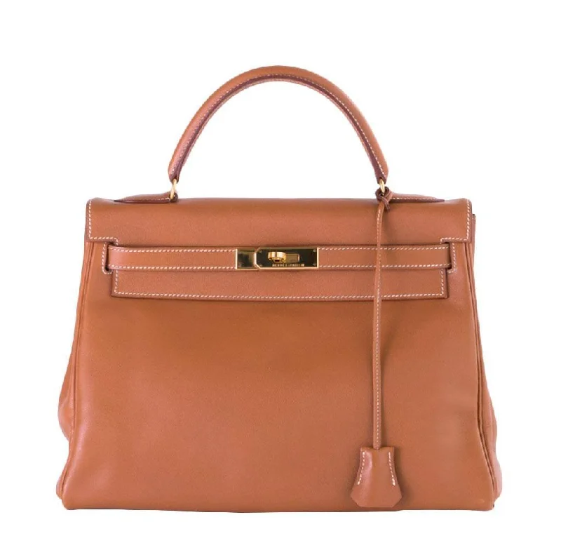 Hermès Kelly Bags with a removable interior dividerHermès Kelly 32 Gold Gulliver Leathr Bag GHW