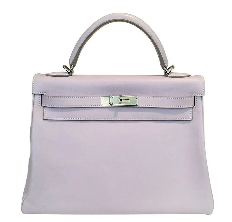 Hermès Kelly Bags with a metal - framed handle for durabilityHermès Kelly 32 Rose Dragee Bag PHW