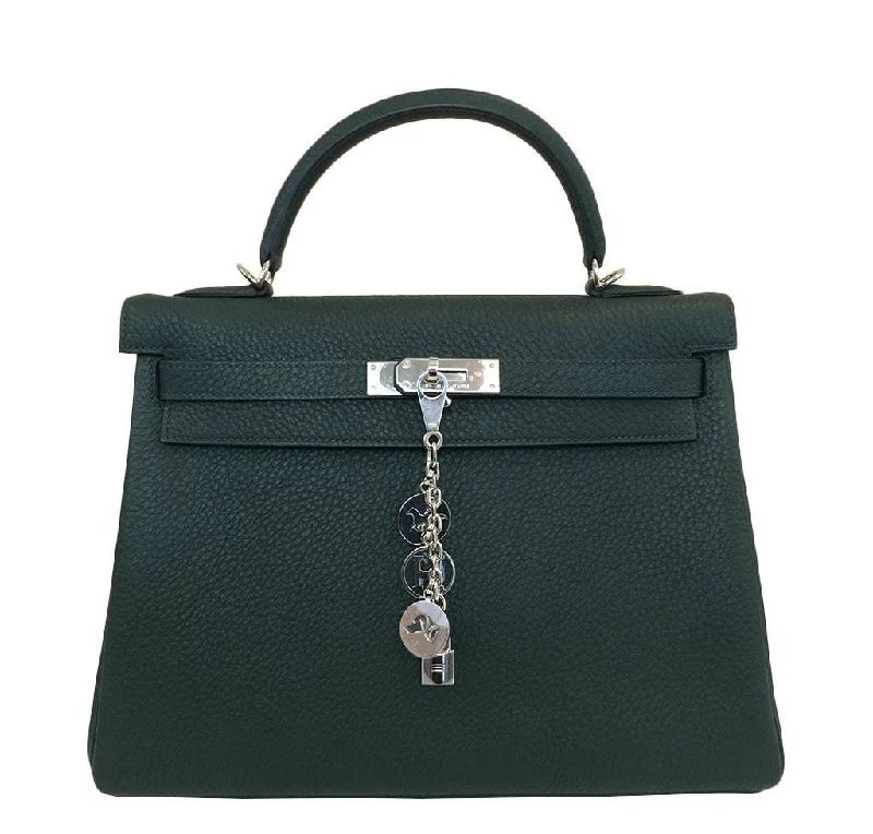 Hermès Kelly Bags in a light sky blue for a refreshing lookHermès Kelly 32 Green Bag PHW