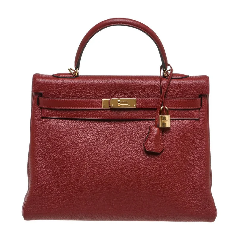 Hermès Kelly Bags in a soft pastel yellow for a fresh and feminine lookHermès Rouge H Bag Kelly 35  GHW