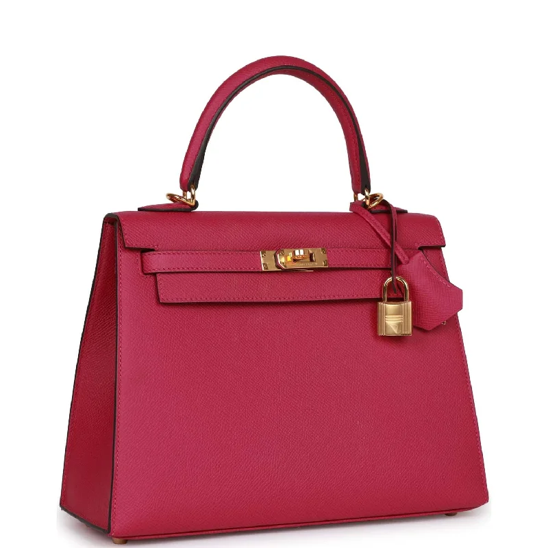 Hermès Kelly Bags in a rare shade of royal purple for a statementHermes Kelly Sellier 25 Rose Pourpre Epsom Gold Hardware