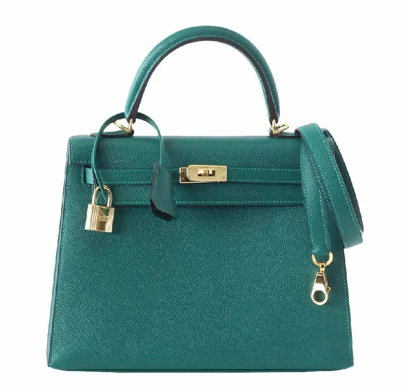 Hermès Kelly Bags with gold - toned hardware for a luxurious touchHermès Kelly Sellier Bag 28 Malachite GHW